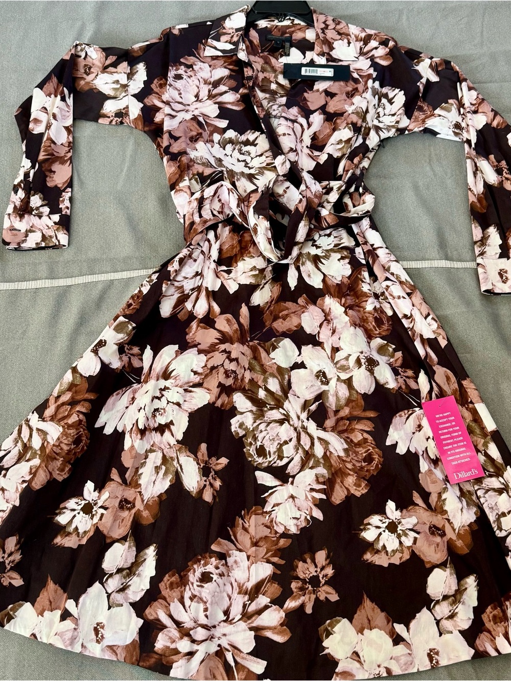 NWT Donna Karan New York floral wrap/ midi dress